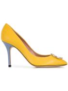 Emilio Pucci Yellow Lizard Effect Pumps