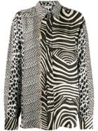 Pierre-louis Mascia Exotic Animal Print Shirt - Black