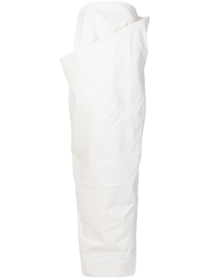 Rick Owens Oversized Structured Front Dress - White