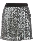 Milly Embellished Fitted Skirt - Grey