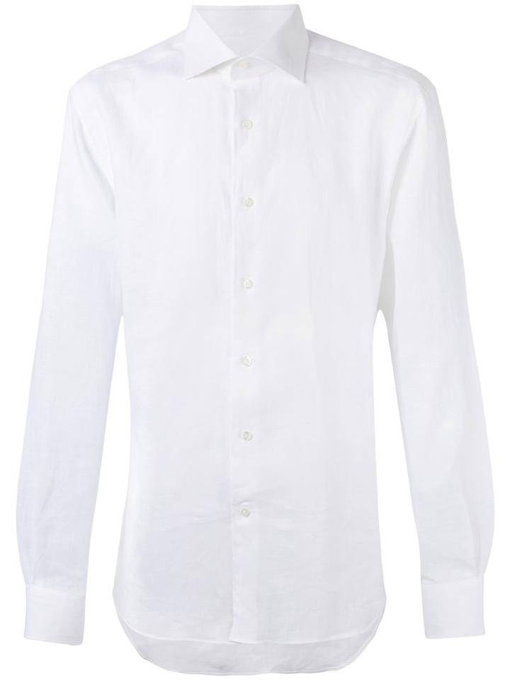 Corneliani - Classic Shirt - Men - Linen/flax - 43, White, Linen/flax