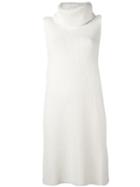Ports 1961 Longline Knitted Vest, Women's, Size: Medium, White, Virgin Wool