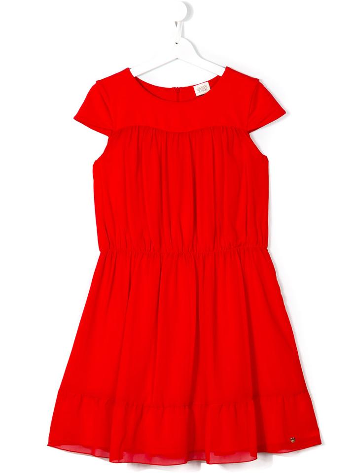 Armani Junior Flared Dress, Girl's, Size: 16 Yrs, Red