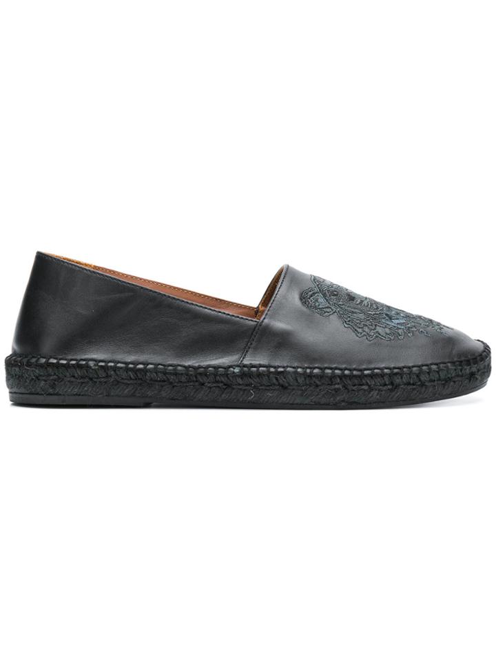Kenzo Embroidered Tiger Espadrilles - Black