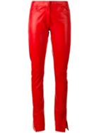 Loewe Straight Leather Pants - Red