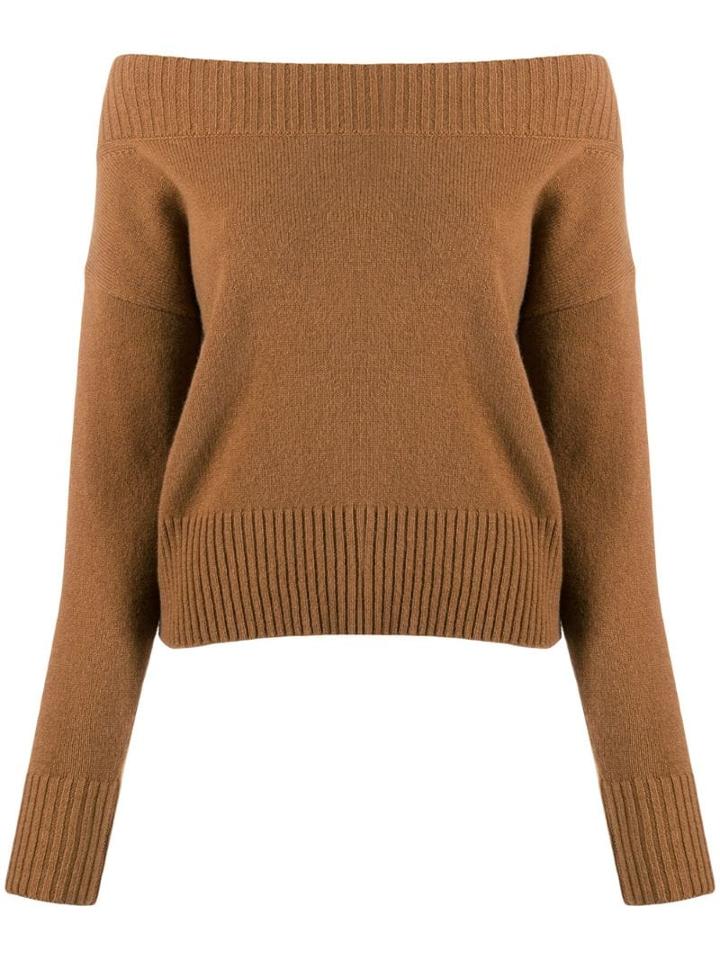 P.a.r.o.s.h. Boat Neck Jumper - Brown