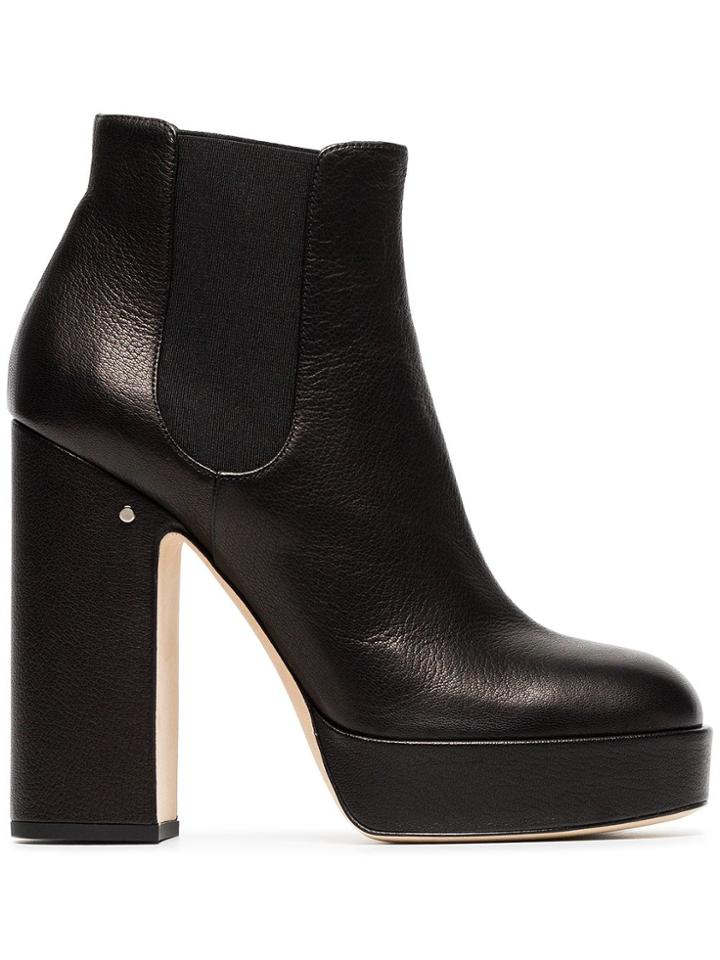 Laurence Dacade Black Rosa 120 Leather Platform Boots