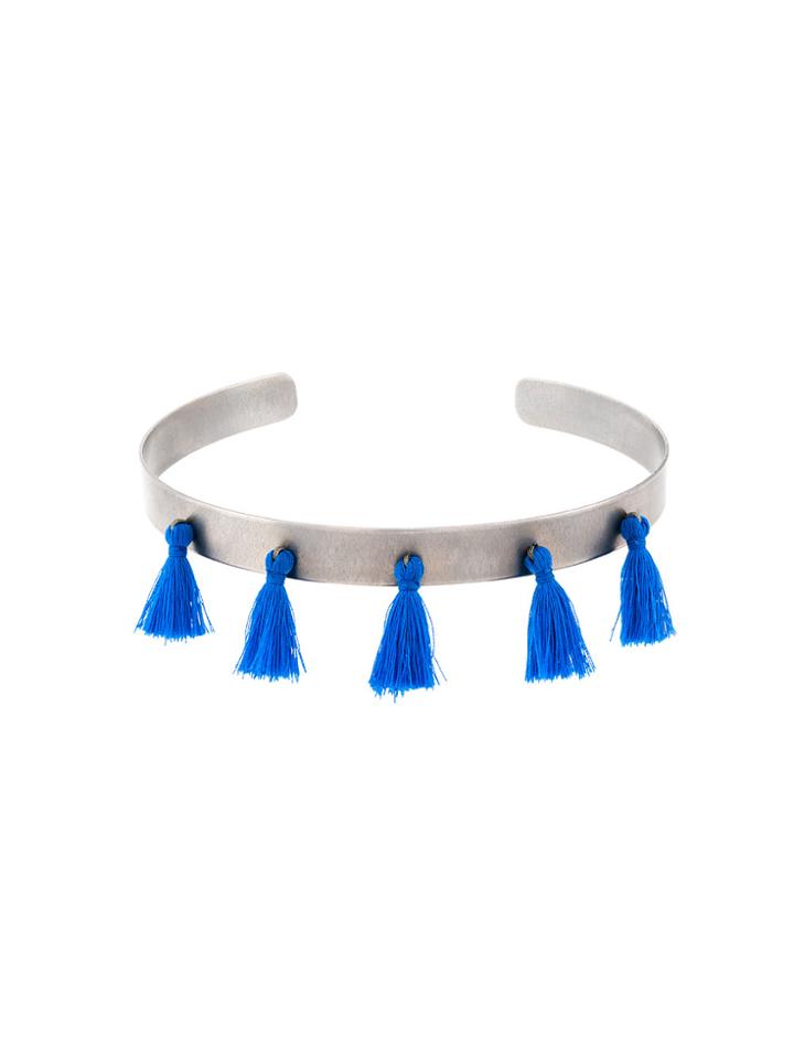 Eye M By Ileana Makri Tassel Choker - Grey