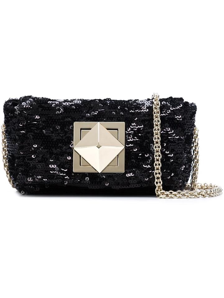 Sonia Rykiel Sequined Cross Body Bag - Black