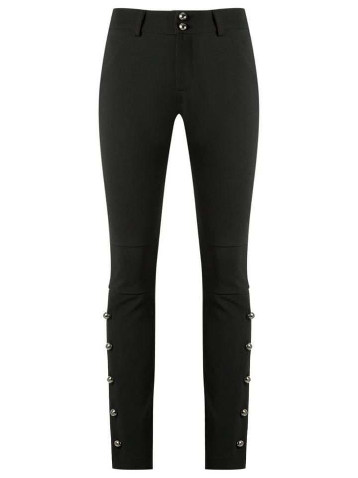 Lilly Sarti Skinny Trousers, Women's, Size: 36, Black, Elastodiene/polyester