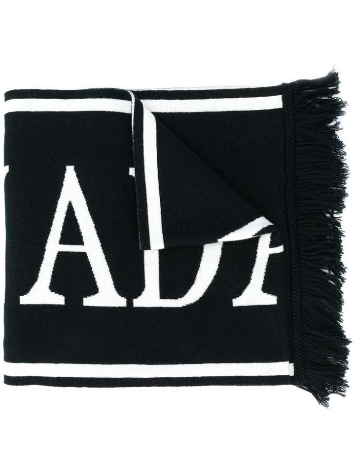 Canada Goose Logo Printed Scarf - Black