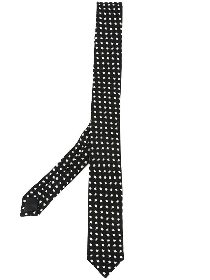 Saint Laurent Star Print Skinny Tie