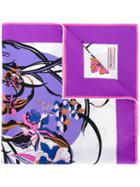 Emilio Pucci - Floral Print Scarf - Women - Silk - One Size, Pink/purple, Silk