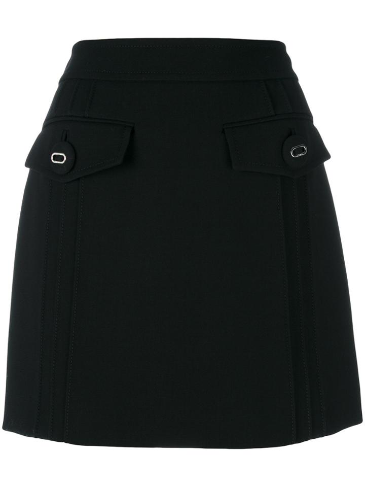 Prada Buttoned Pocket Mini Skirt - Black