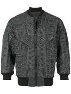 Ktz Textured Bomber Jacket - Black