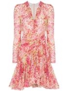 Giambattista Valli Rose Print Mini Dress - Pink