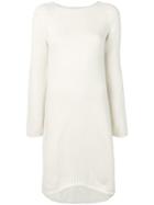 Fine Edge Midi Knit Dress - White