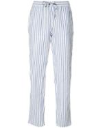 Onia Ella Stripe Pant, Size: Medium, White, Cotton/linen/flax