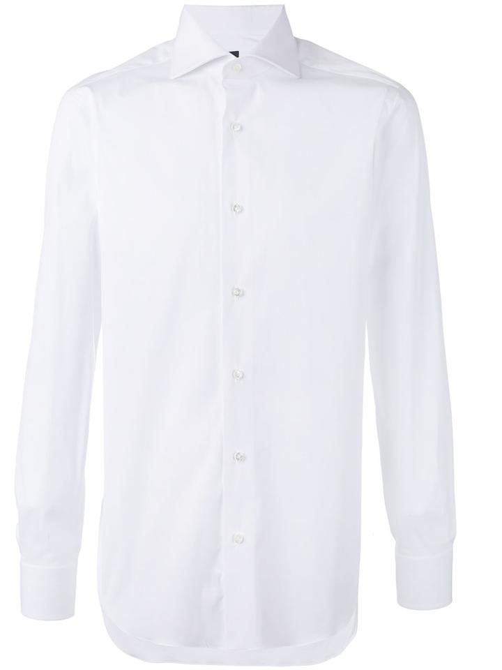 Barba Poplin Shirt, Men's, Size: 38, White, Cotton