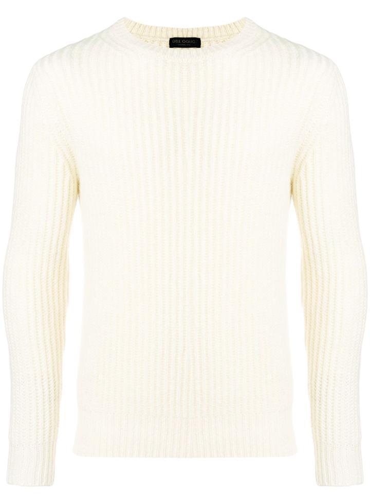Dell'oglio Ribbed Knit Sweater - White