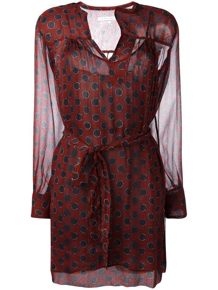 Isabel Marant Étoile Printed Wrap Dress, Size: 36, Red, Silk/viscose
