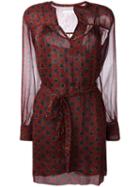 Isabel Marant Étoile Printed Wrap Dress, Size: 36, Red, Silk/viscose