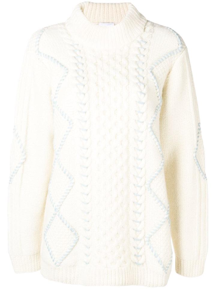 Vilshenko Cable Knit Detail Jumper - White