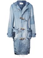 Greg Lauren Mid-length Denim Jacket - Blue