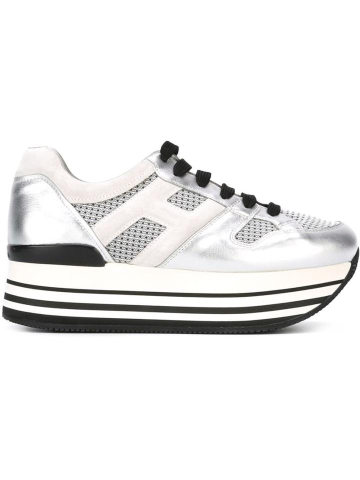 Hogan Maxi H222 Sneakers, Women's, Size: 39, White, Leather/rubber