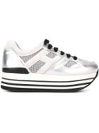 Hogan Maxi H222 Sneakers, Women's, Size: 39, White, Leather/rubber