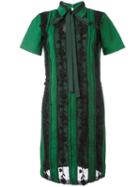 Rochas Lace-trimmed Shirt Dress, Women's, Size: 42, Green, Silk/cotton/spandex/elastane