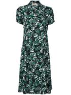 Marni - Floral Mini Shirt Dress - Women - Viscose - 44, Green, Viscose