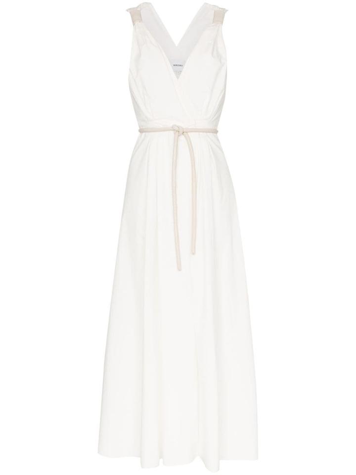 Nanushka Lilith Belted Wrap Dress - White