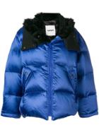 Yves Salomon Army Padded Hooded Jacket - Blue