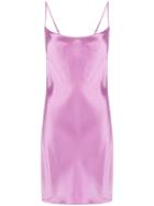 Fleur Du Mal Cowl Neck Slip Dress - Purple