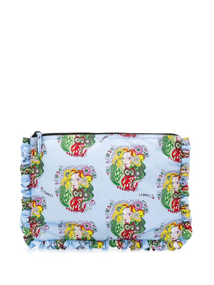 La Doublej Athena Hand Pochette Clutch Bag - Blue