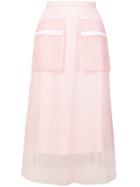 Christopher Kane Net Peg Bag Swarovski Skirt - Pink & Purple