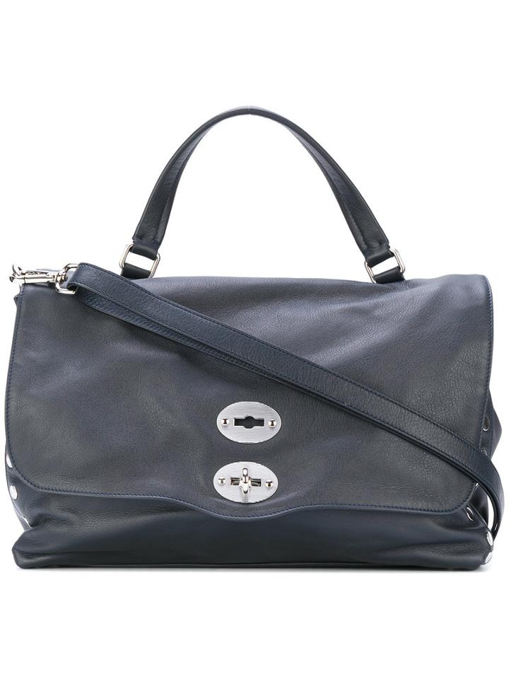 Zanellato - Stud Detail Tote - Women - Calf Leather - One Size, Blue, Calf Leather