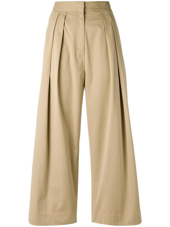 Andrea Marques - Palazzo Pants - Women - Cotton/spandex/elastane - 40, Green, Cotton/spandex/elastane
