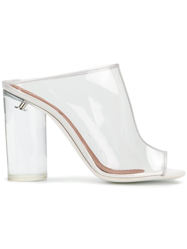 Givenchy Open Toe Transparent Mules - White