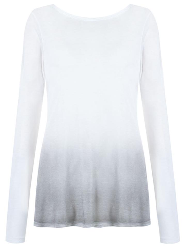 Blue Man Dip-dye Blouse, Women's, Size: P, White, Viscose