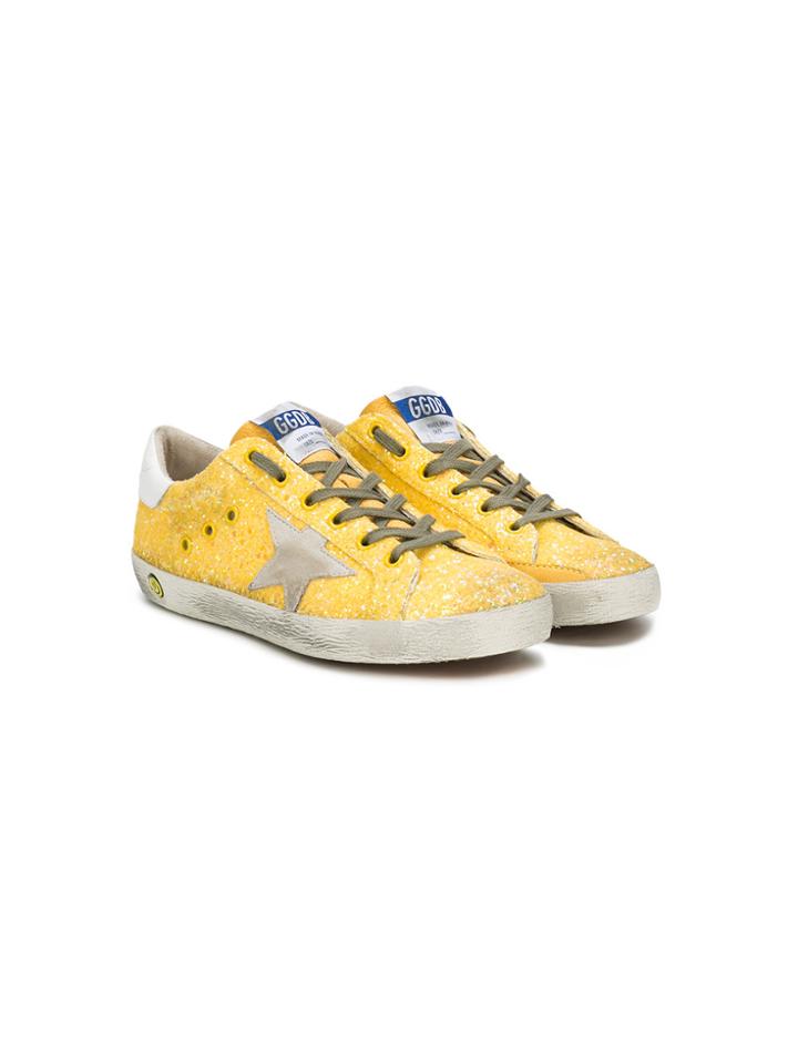 Golden Goose Deluxe Brand Kids Superstar Sneakers - Yellow & Orange