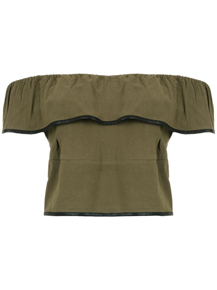 Olympiah Jasmine Off The Shoulder Blouse - Green