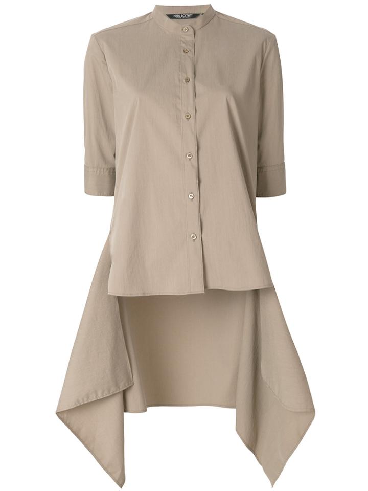 Neil Barrett Asymmetric Hem Shirt - Nude & Neutrals