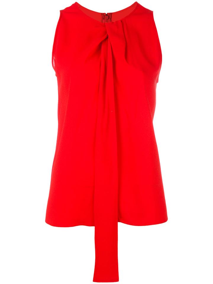 Maison Margiela Twist Front Sleeveless Blouse, Women's, Size: 40, Red, Spandex/elastane/viscose