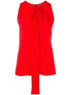 Maison Margiela Twist Front Sleeveless Blouse, Women's, Size: 40, Red, Spandex/elastane/viscose