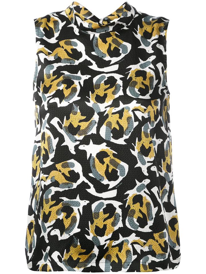 L'autre Chose - Back Tied Neck Blouse - Women - Silk - 40, Black, Silk