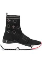 Karl Lagerfeld Aventur Embroidered Logo Sneakers - Black