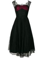 William Vintage Lace Midi Dress - Black