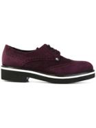 Cesare Paciotti Contrast Sole Brogues - Pink & Purple